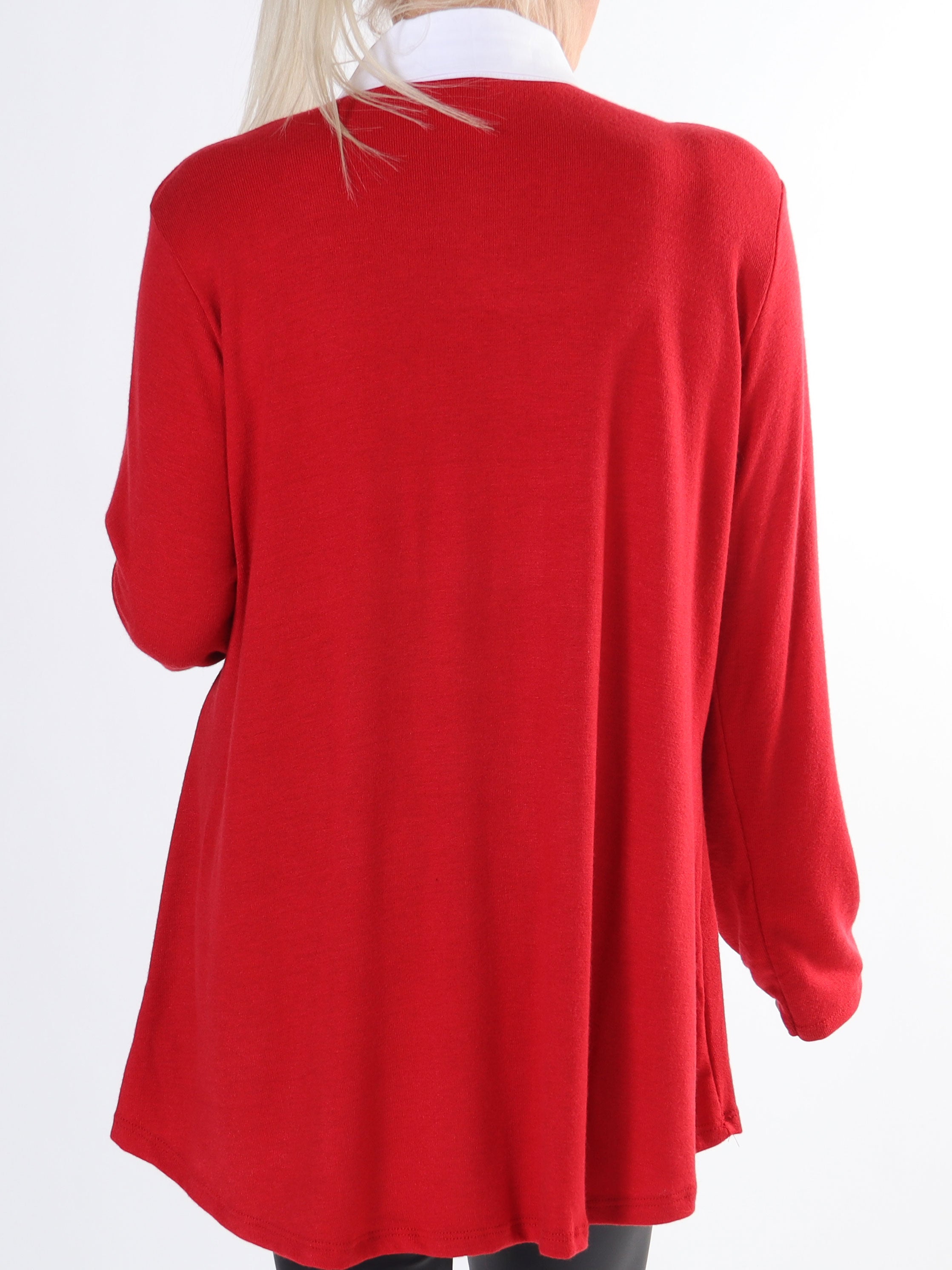 Rita - Härligt mjuk plus size-blus med vit skjortkrage